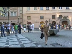 Find-Best-Videos.com presents: Naked young lady on a busy public street