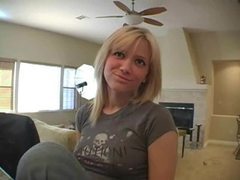 Find-Best-Videos.com presents: Cute girl in jeans sings for the camera