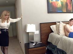 Find-Best-Videos.com presents: Big boobed blonde milf in stockings and a garter
