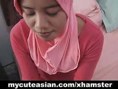 Find-Best-Videos.com presents: Asian amateur in head scarf sucks then fucks