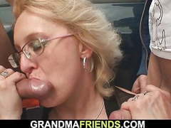 Find-Best-Videos.com presents: Working mature woman swallows two cocks for money