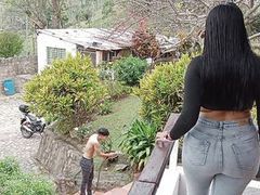Find-Best-Videos.com presents: Horny gardener fucks the latina samantha's pussy - porn in spanish