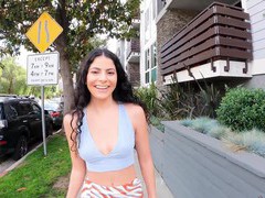 Find-Best-Videos.com presents: Brunette hottie angel gostosa opens her hairy pussy for a hard dong
