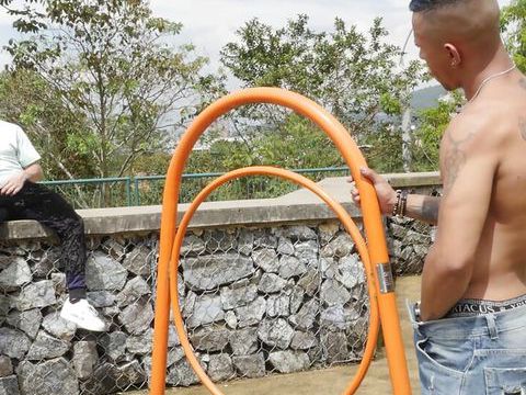 Find-Best-Videos.com presents: Gay latinos sucking outdoors before fucking bareback indoors