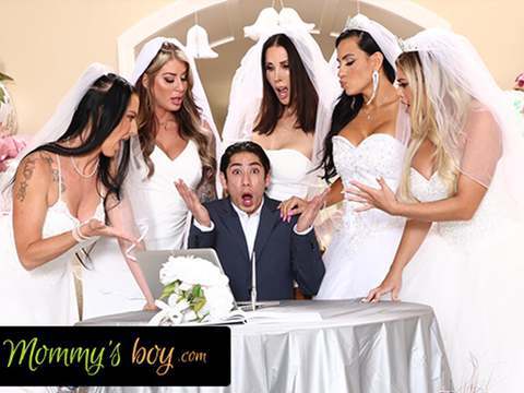 Find-Best-Videos.com presents: Mommy's boy - furious milf brides reverse gangbang hung wedding planner for wedding planning mistake