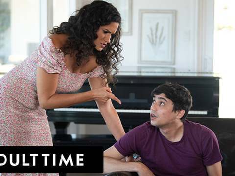 Find-Best-Videos.com presents: Adult time - stepmommy penny barber teaches stepson ricky spanish a lesson about looking at nudes!