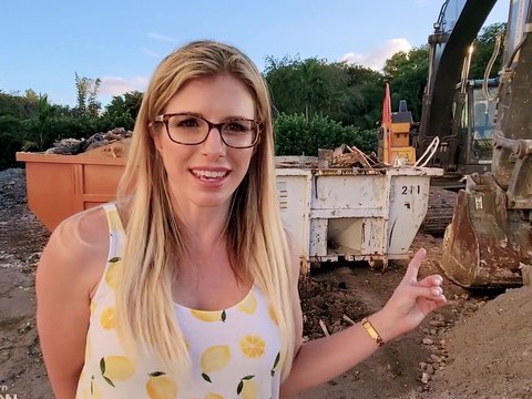 Find-Best-Videos.com presents: Outdoors video of sexy blonde wife cory chase with glasses