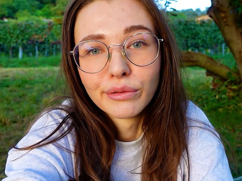 Find-Best-Videos.com presents: Alone? outside on the fields i presnet my huge labia teen pussy and clit