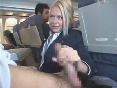 Find-Best-Videos.com presents: Customers get handjob from stewardess