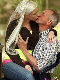 Find-Best-Videos.com presents: Horny blonde teenage beauty riding an old stiff schlong