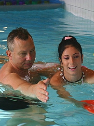 Find-Best-Videos.com presents: Brunette teenage beauty fucked by a horny swim teaching paps