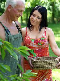 Find-Best-Videos.com presents: Beautiful brunette babe enjoys a senior his stiffy cock