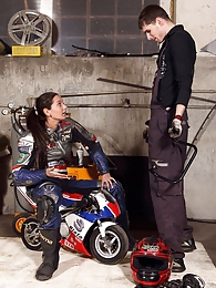 Find-Best-Videos.com presents: Shy teenage biker chick fucks the horny mechanic hardcore