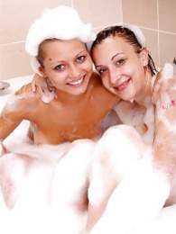 Find-Best-Videos.com presents: Naughty sexy young chicks taking a hot bubble bath together