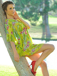 Find-Best-Videos.com presents: Beautiful american cutie Malena Morgan flaunts her sexy butt and plays with a vibrator outdoors