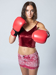 Find-Best-Videos.com presents: Sexy Ukrainian belle Oxana Chic strips off her clothes and poses nude in a gym